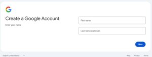 Google Account Setup Example